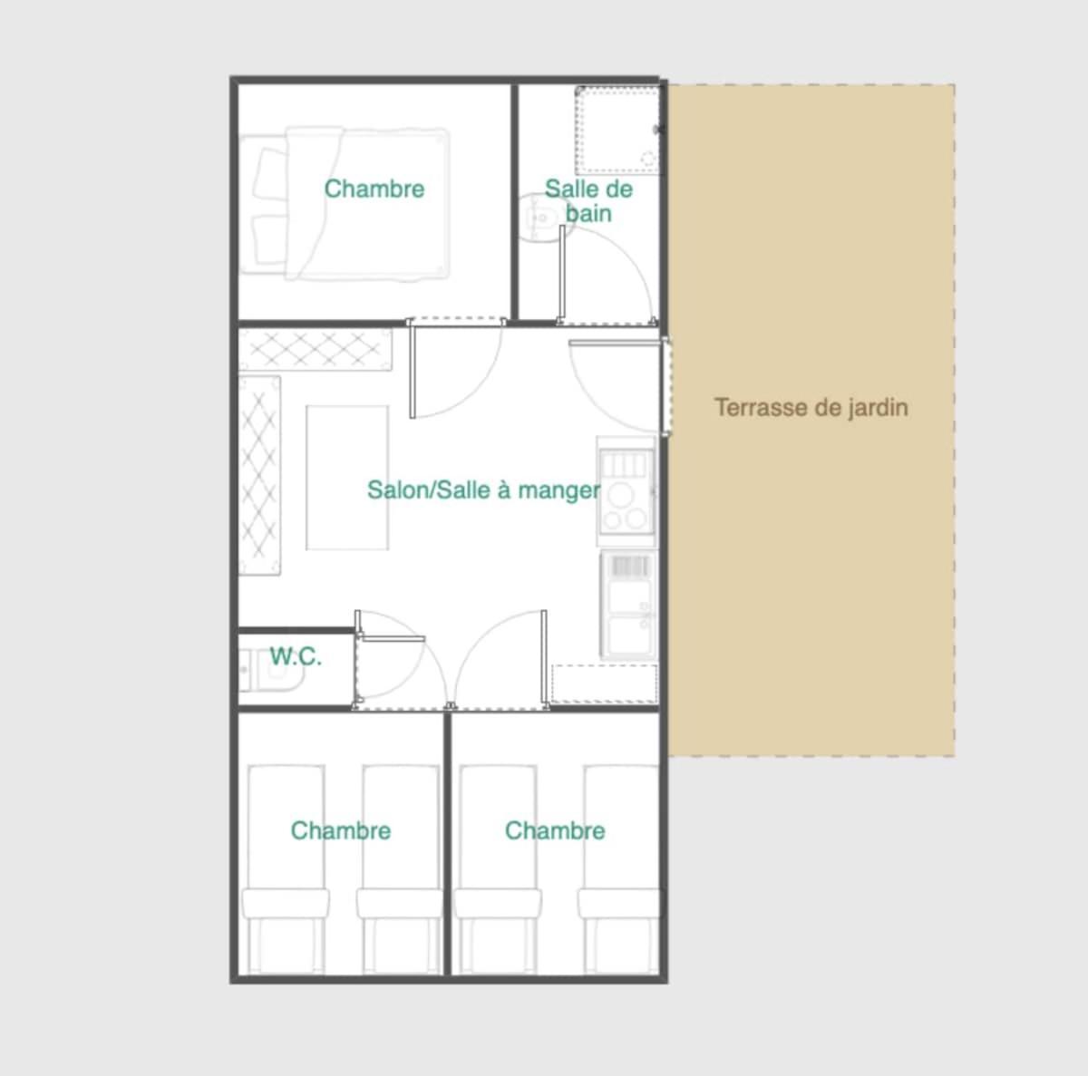 Bungalow 3 Chambres Pour 6 Pers Avec Climatisation Camping 3 Etoiles Samoens Exterior photo